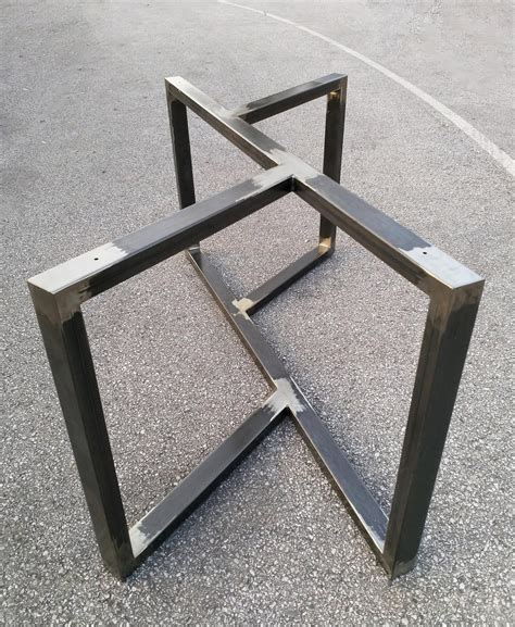 metal box frame table|high quality metal table base.